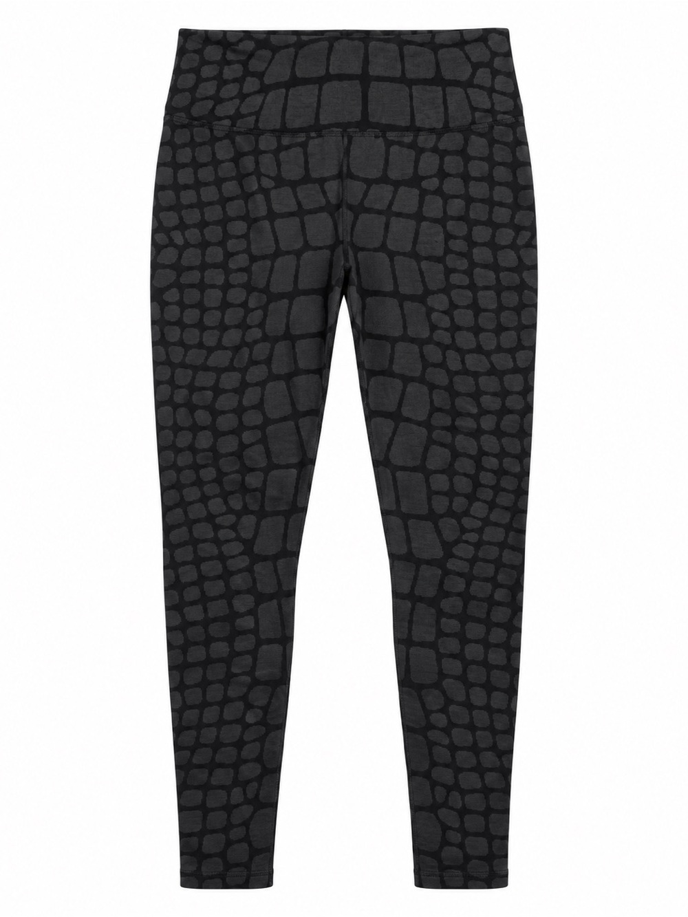 Mixit Black Textured Croc-Print Leggings